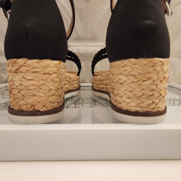 DV by Dolce Vita Biddy Espadrille Wedge Sandal Size 8.5 New in Box Black - Picture 7 of 10